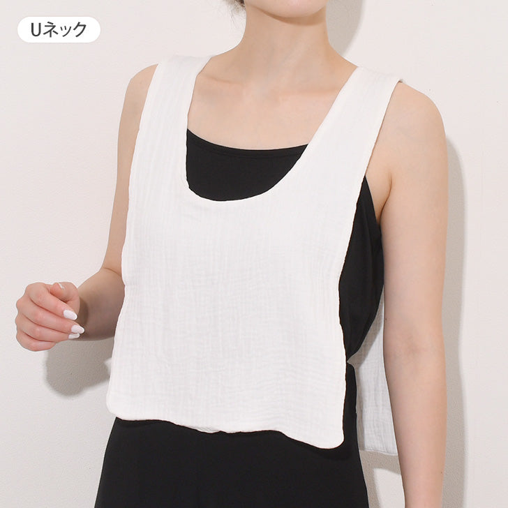 リアルスタイル REAL STYLE 汗取りインナー レディース 大汗 背中 タンクトップ 綿100% 肌着 下着 パッド 吸汗 速乾 夏 汗じみ防止 汗対策 サッと脱げる 無地