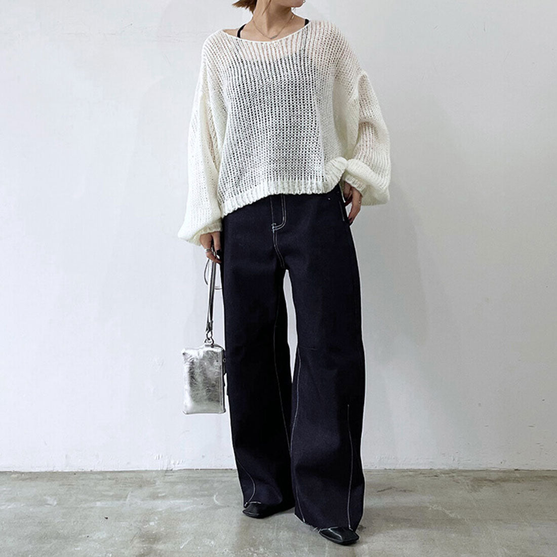 REAL STYLE 牛仔長褲，女式寬褲，下裝，牛仔褲，長褲，寬鬆，大尺碼，高腰，修身，成人
