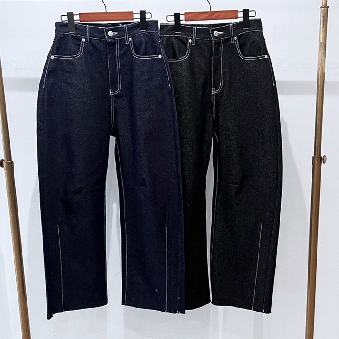 REAL STYLE 牛仔長褲，女式寬褲，下裝，牛仔褲，長褲，寬鬆，大尺碼，高腰，修身，成人