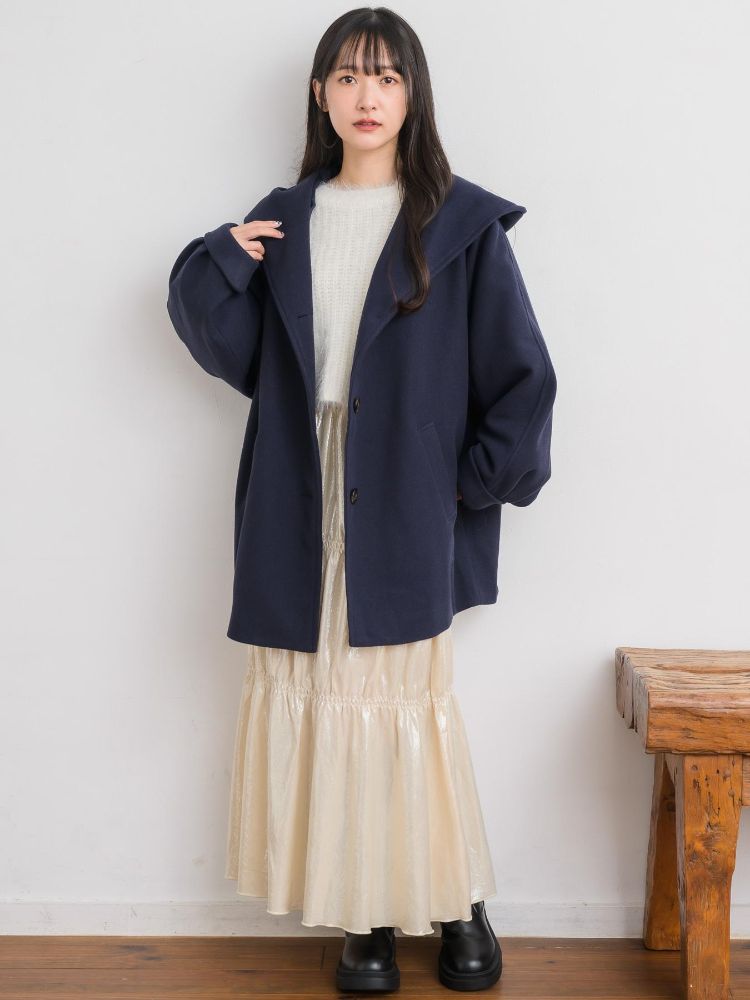 レトロガール RETRO GIRL メタリックティアードSK （BLK1） BLK1