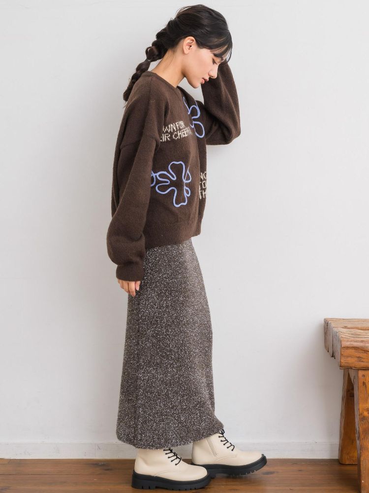 レトロガール RETRO GIRL 3D刺繍ニット （GRN2） GRN2