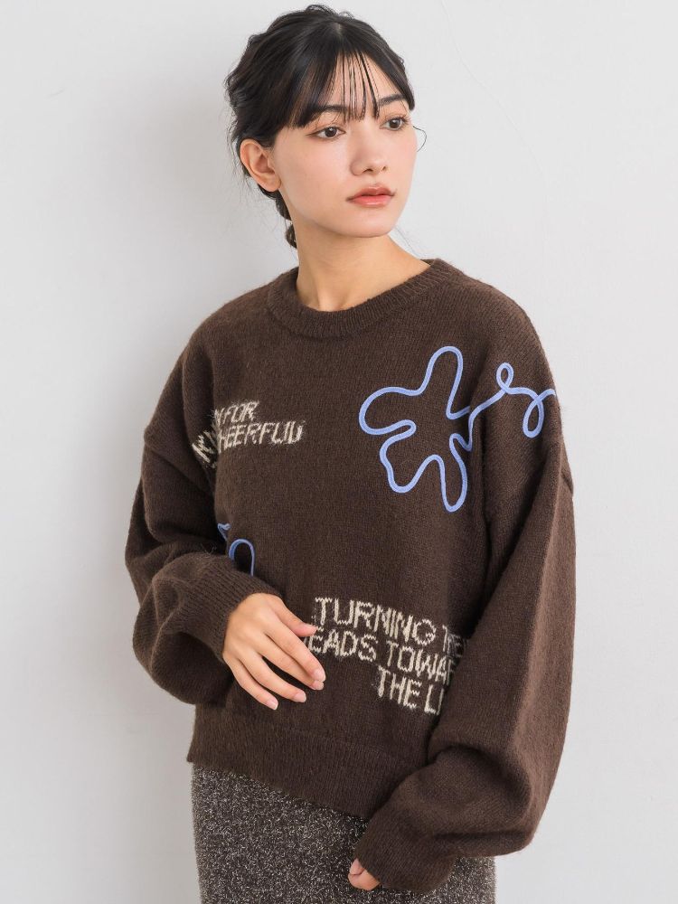 レトロガール RETRO GIRL 3D刺繍ニット （GRN2） GRN2
