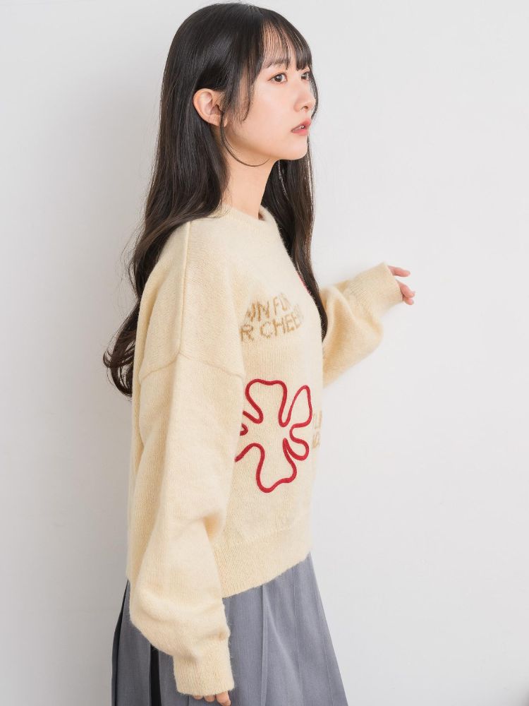 レトロガール RETRO GIRL 3D刺繍ニット （GRN2） GRN2
