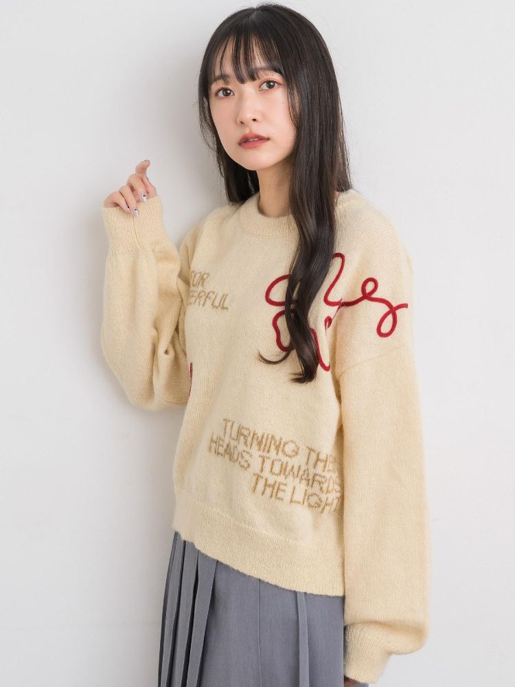 レトロガール RETRO GIRL 3D刺繍ニット （GRN2） GRN2