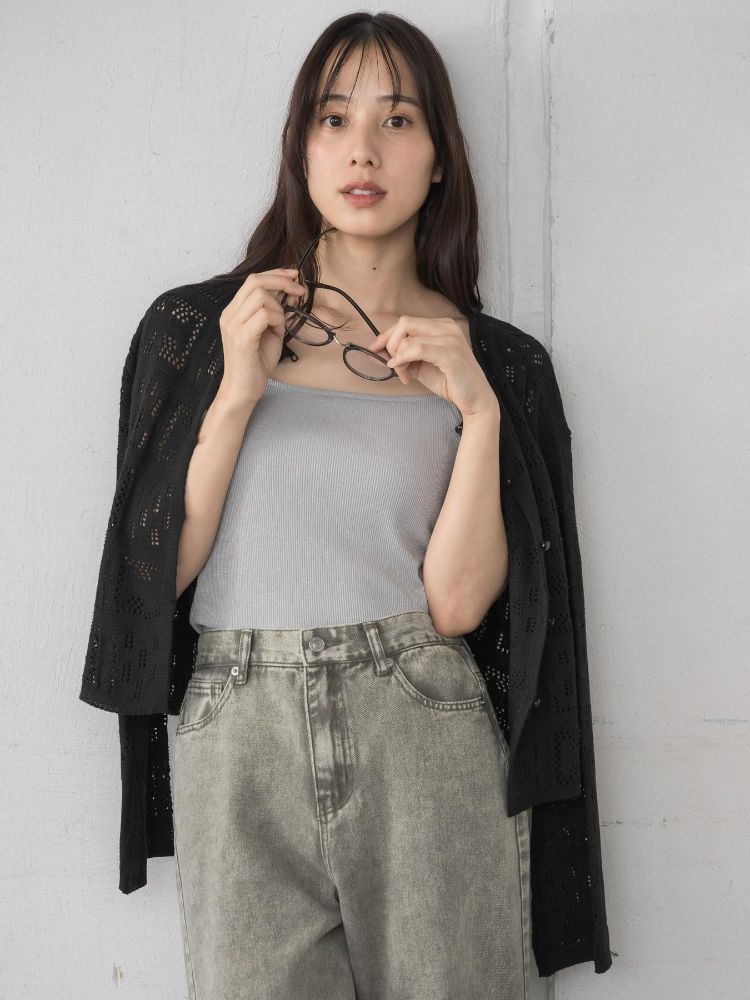 レトロガール RETRO GIRL アソートカップ付キャミ （P/BLK） P/BLK