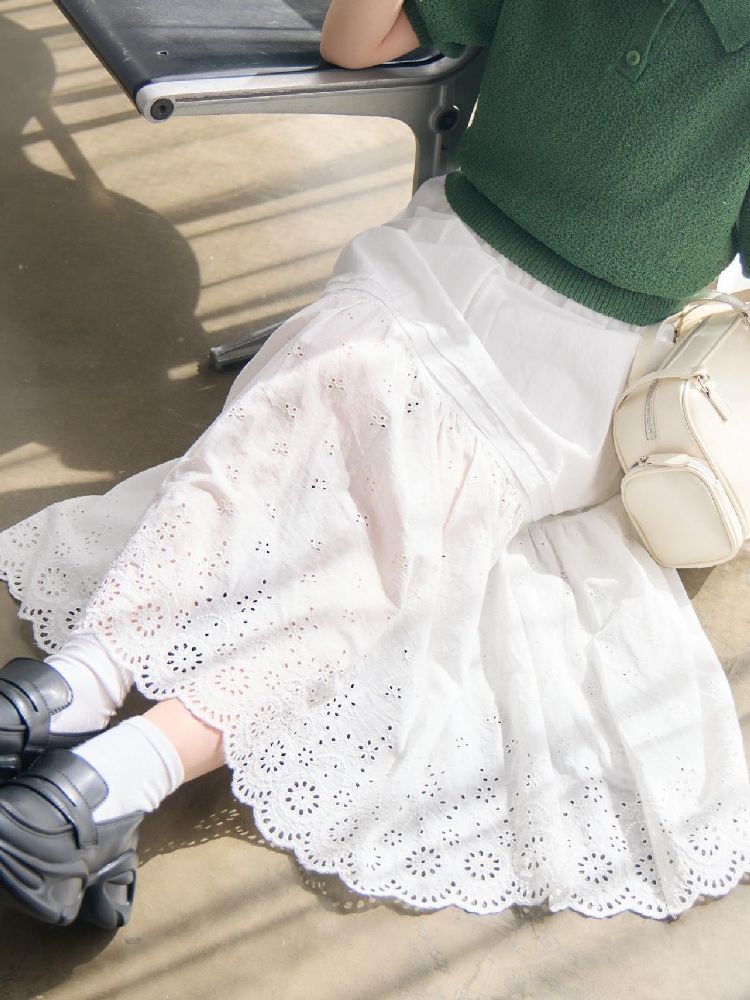 レトロガール RETRO GIRL スカラップフレアSK （WHT2） WHT2