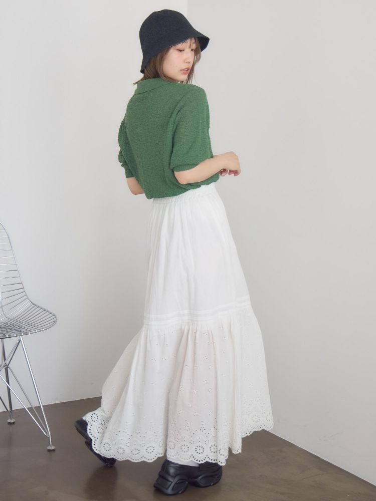 レトロガール RETRO GIRL スカラップフレアSK （WHT2） WHT2