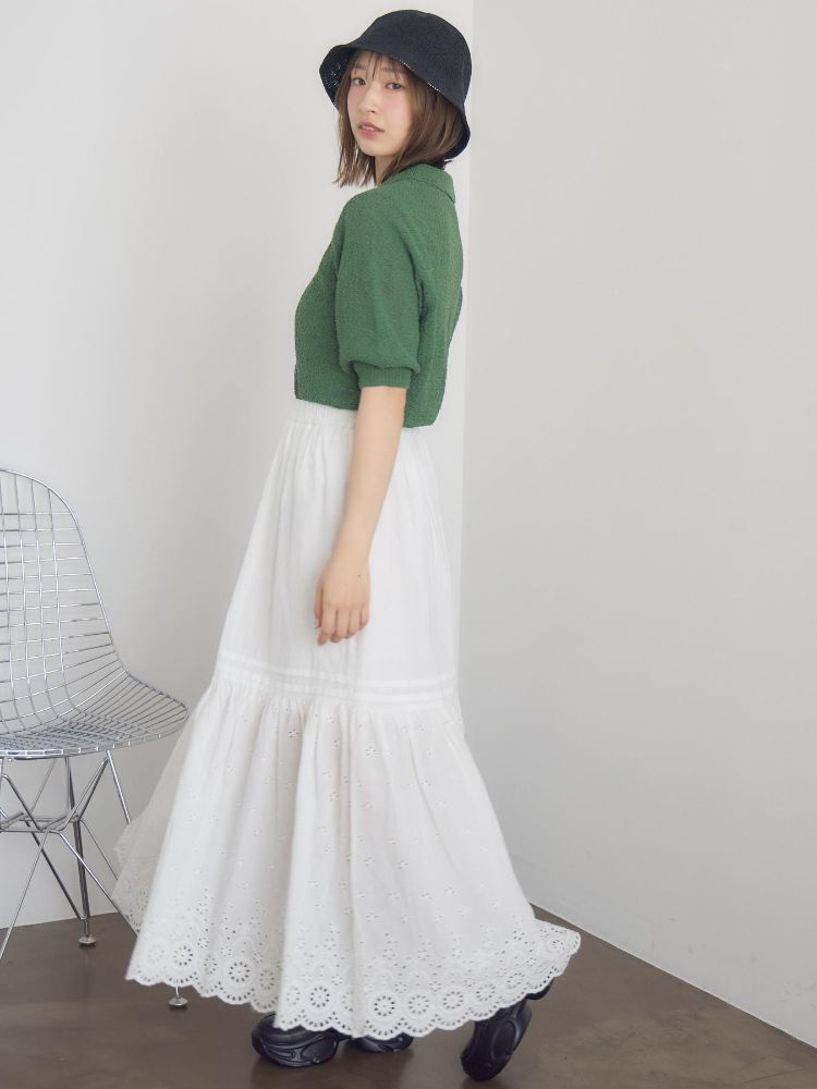 レトロガール RETRO GIRL スカラップフレアSK （WHT2） WHT2