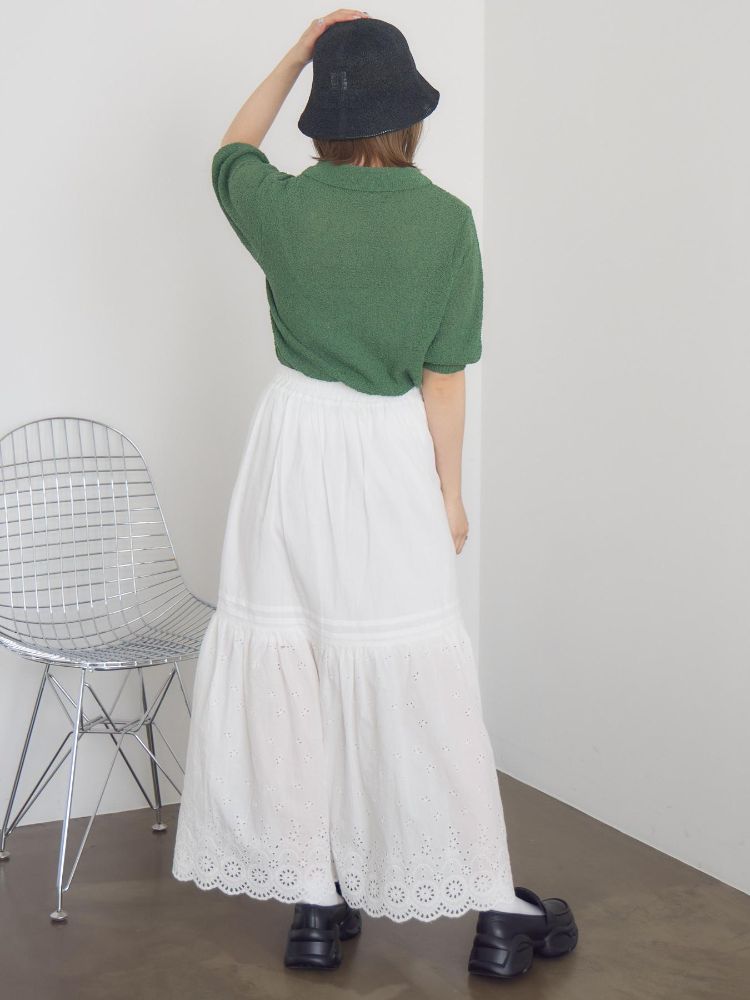 レトロガール RETRO GIRL スカラップフレアSK （WHT2） WHT2