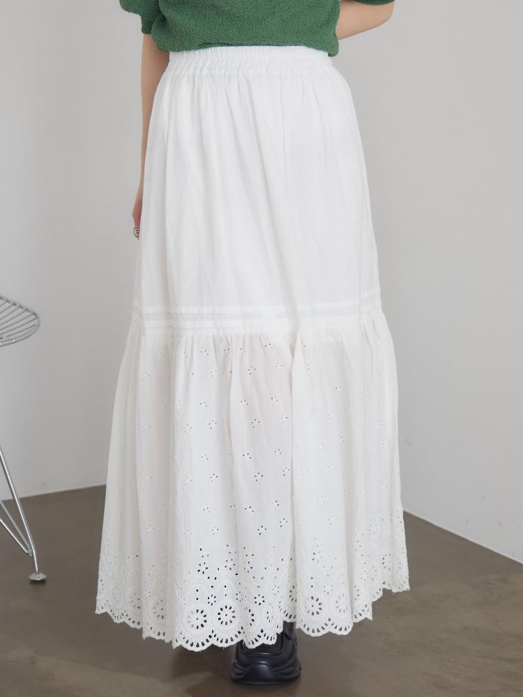 レトロガール RETRO GIRL スカラップフレアSK （WHT2） WHT2