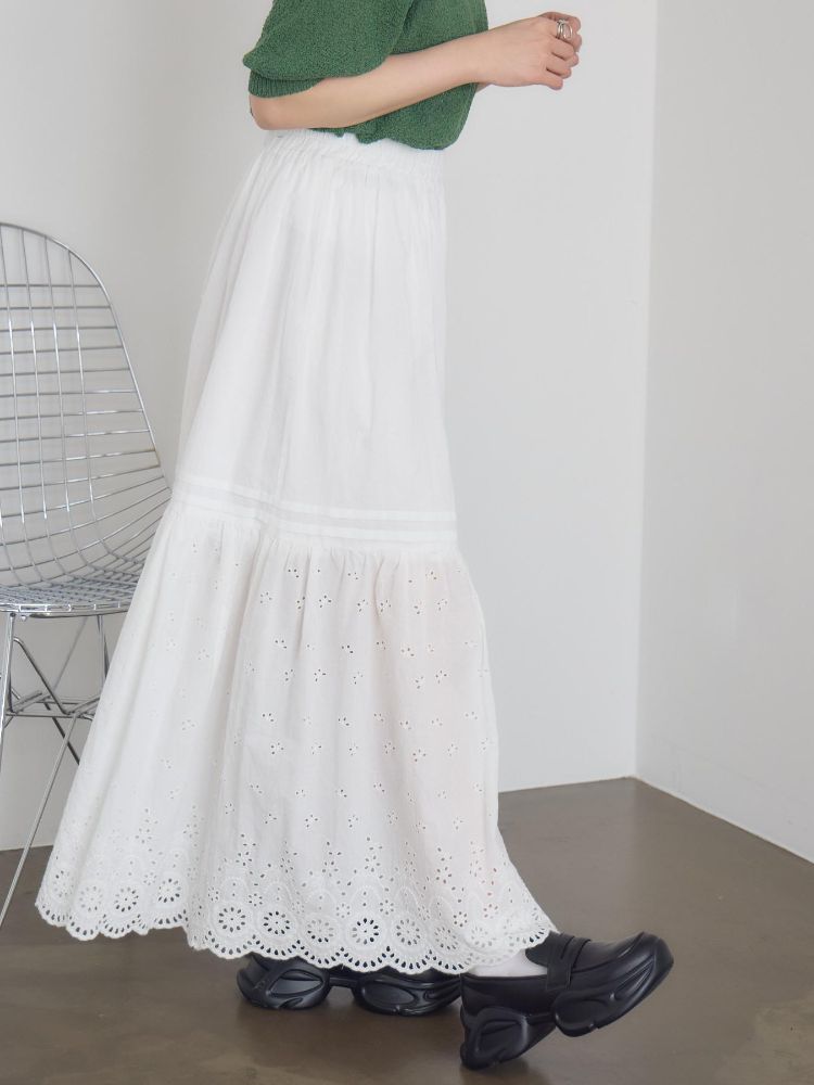 レトロガール RETRO GIRL スカラップフレアSK （WHT2） WHT2
