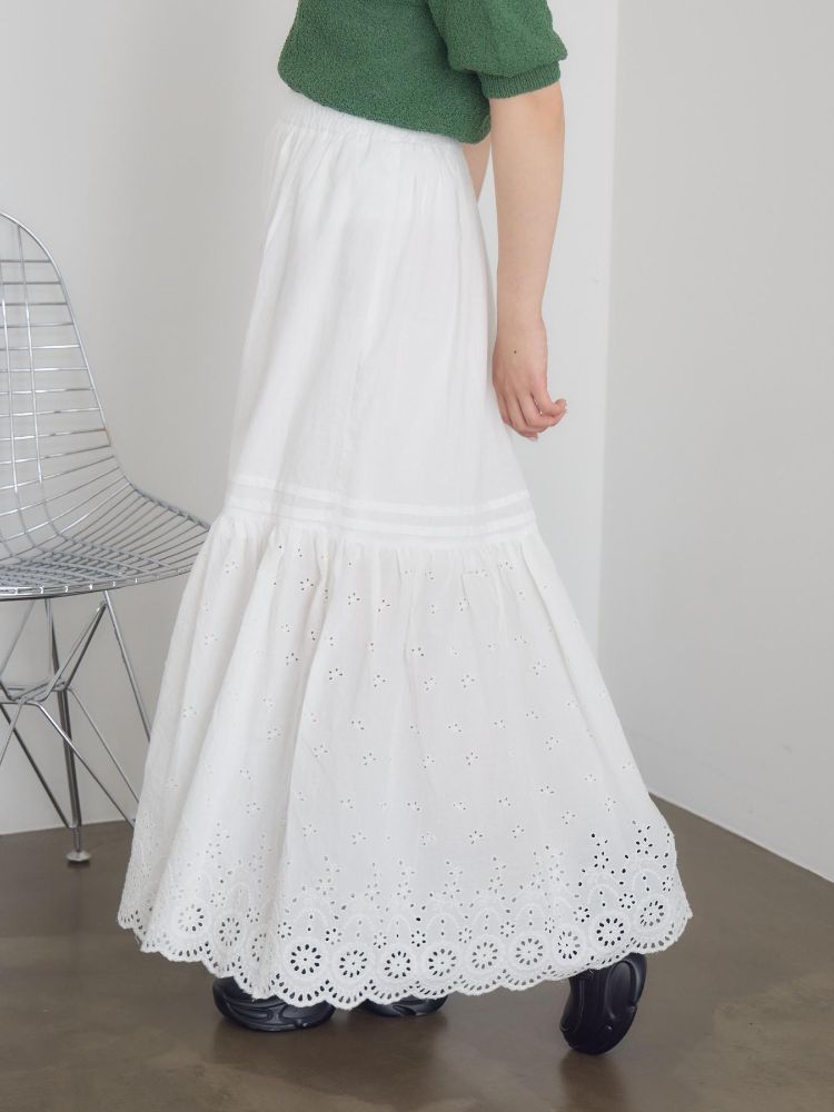 レトロガール RETRO GIRL スカラップフレアSK （WHT2） WHT2