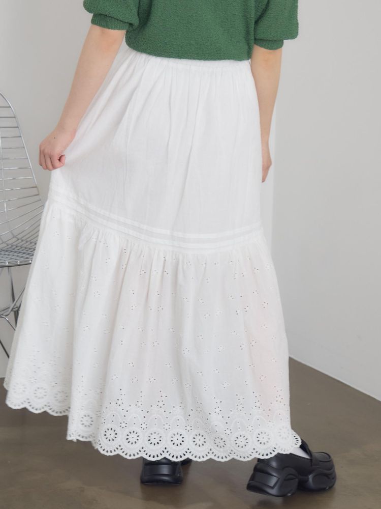 レトロガール RETRO GIRL スカラップフレアSK （WHT2） WHT2