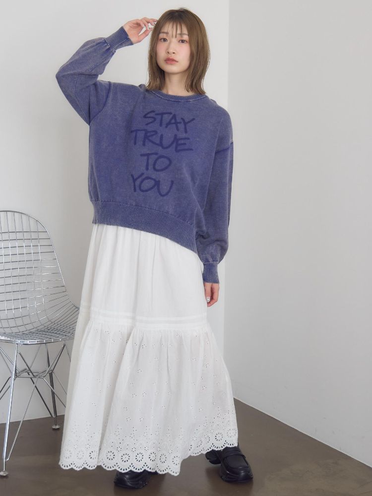 レトロガール RETRO GIRL スカラップフレアSK （WHT2） WHT2