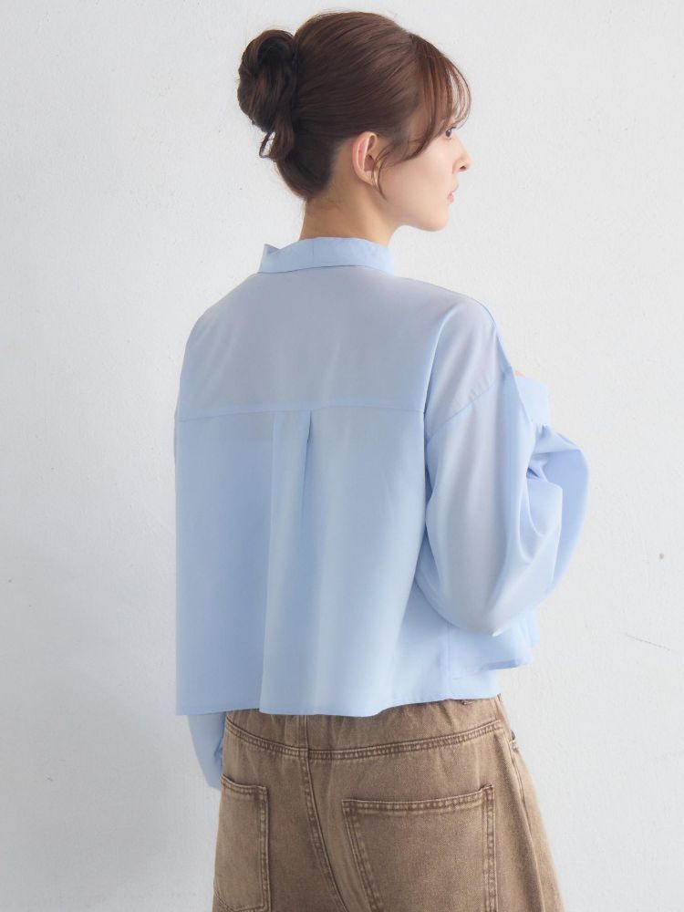 レトロガール RETRO GIRL ウエストフリルシャツ （WHT2） WHT2