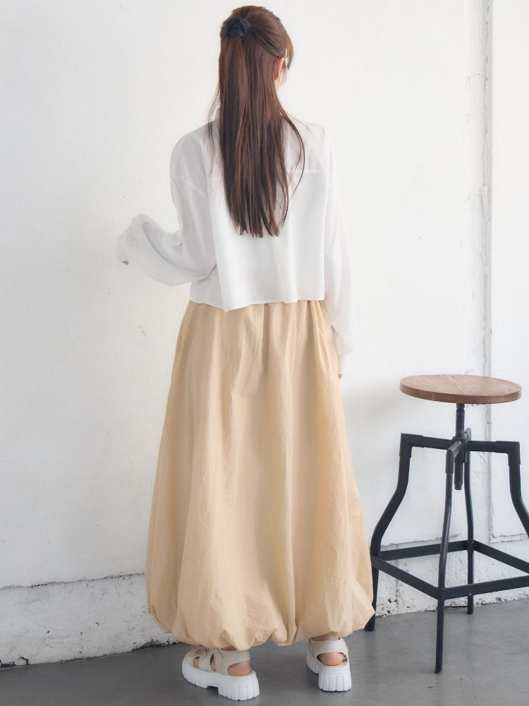 レトロガール RETRO GIRL ウエストフリルシャツ （WHT2） WHT2