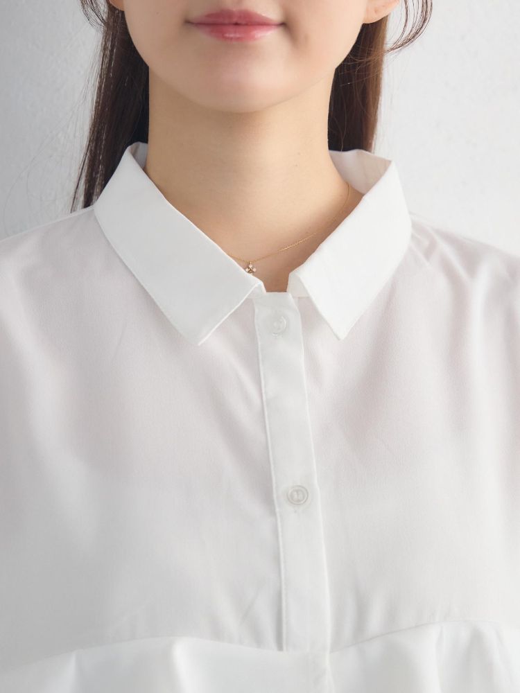 レトロガール RETRO GIRL ウエストフリルシャツ （WHT2） WHT2