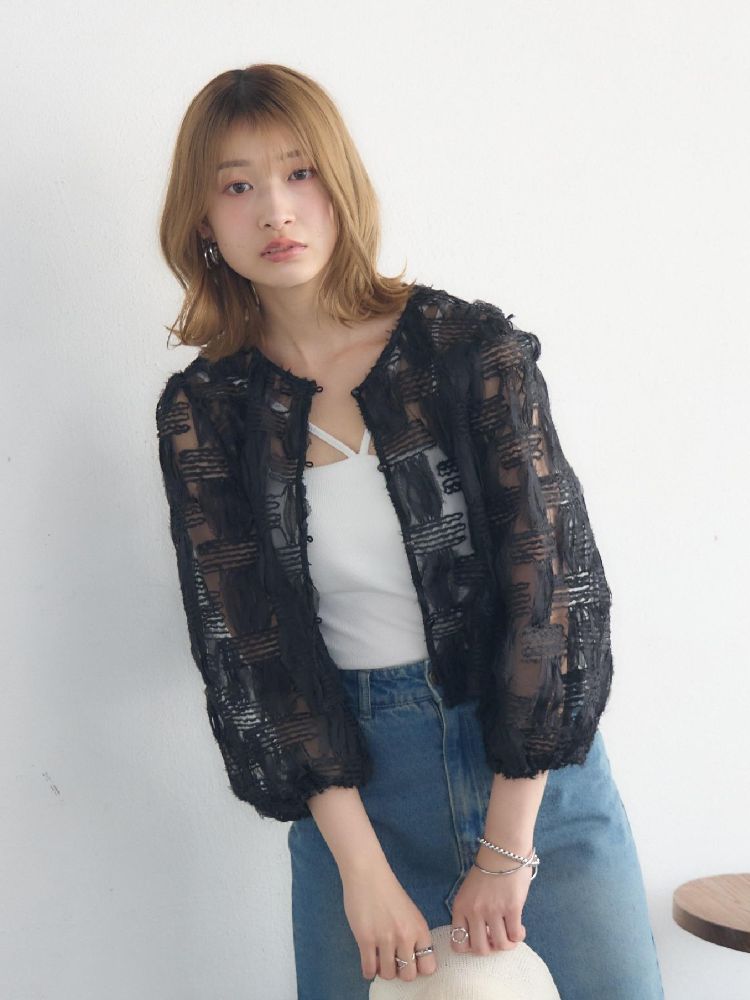 レトロガール RETRO GIRL オーガンジーシアーBL （BLK1） BLK1