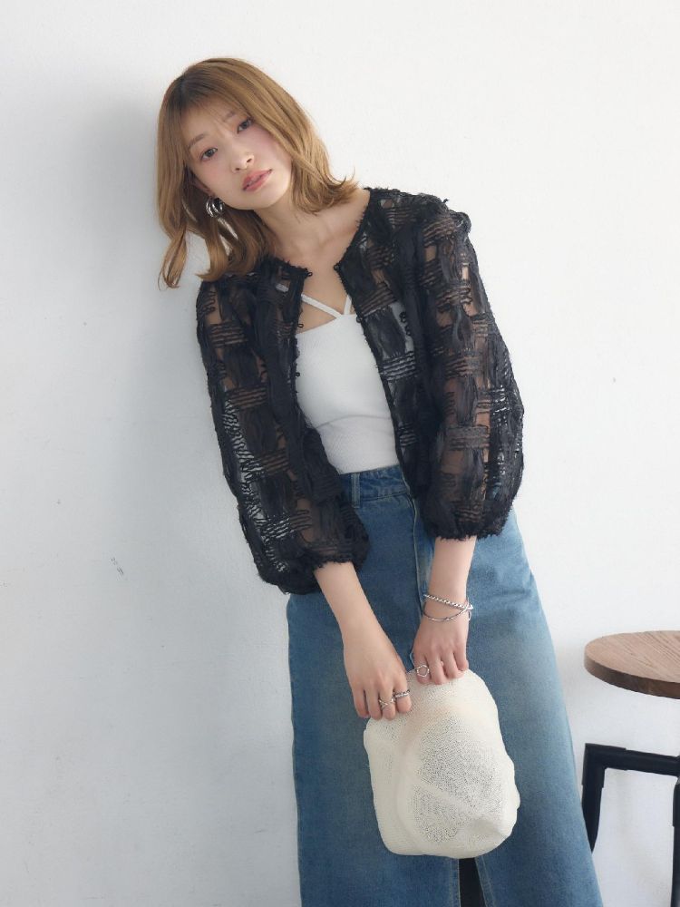 レトロガール RETRO GIRL オーガンジーシアーBL （BLK1） BLK1