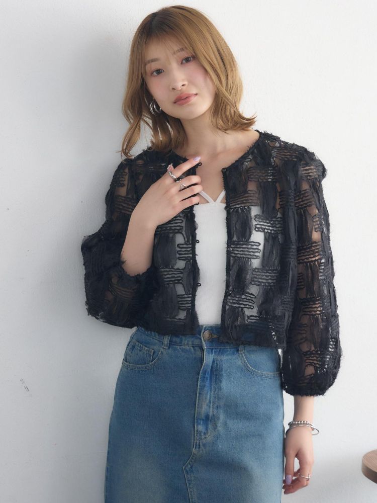 レトロガール RETRO GIRL オーガンジーシアーBL （BLK1） BLK1