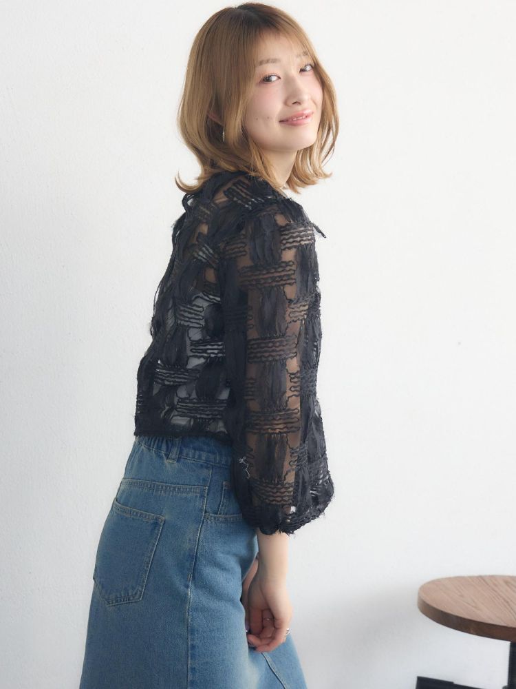 レトロガール RETRO GIRL オーガンジーシアーBL （BLK1） BLK1