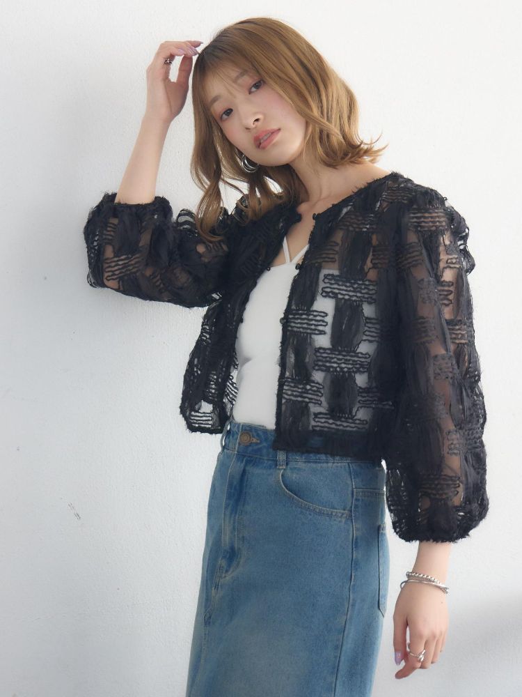 レトロガール RETRO GIRL オーガンジーシアーBL （BLK1） BLK1