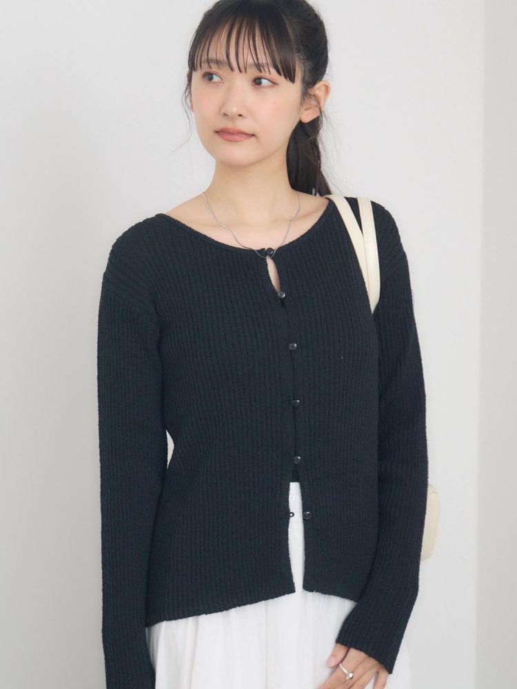 レトロガール RETRO GIRL チビ釦NTカーデ （BLK1） BLK1