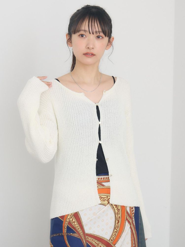 レトロガール RETRO GIRL チビ釦NTカーデ （BLK1） BLK1