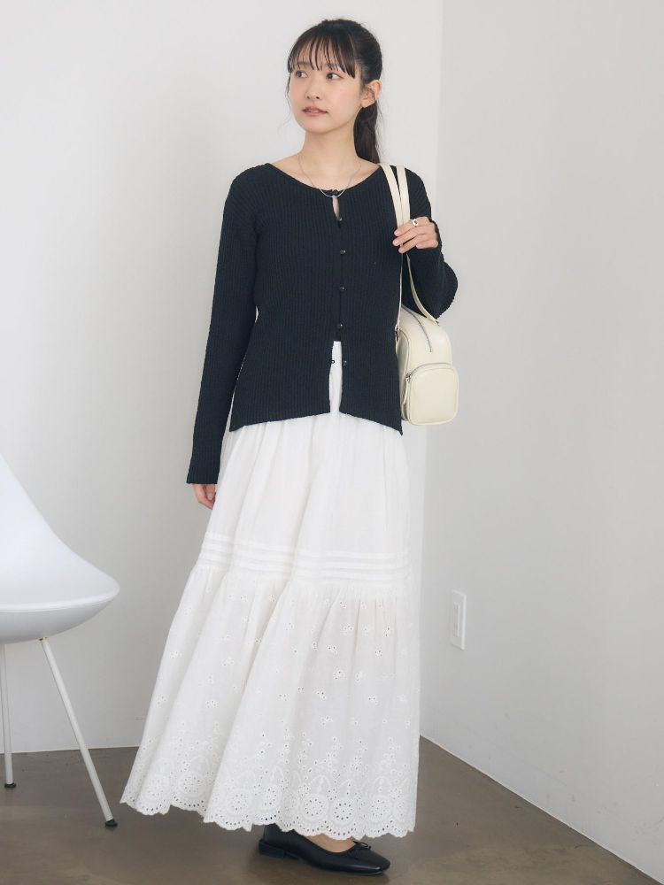レトロガール RETRO GIRL チビ釦NTカーデ （BLK1） BLK1