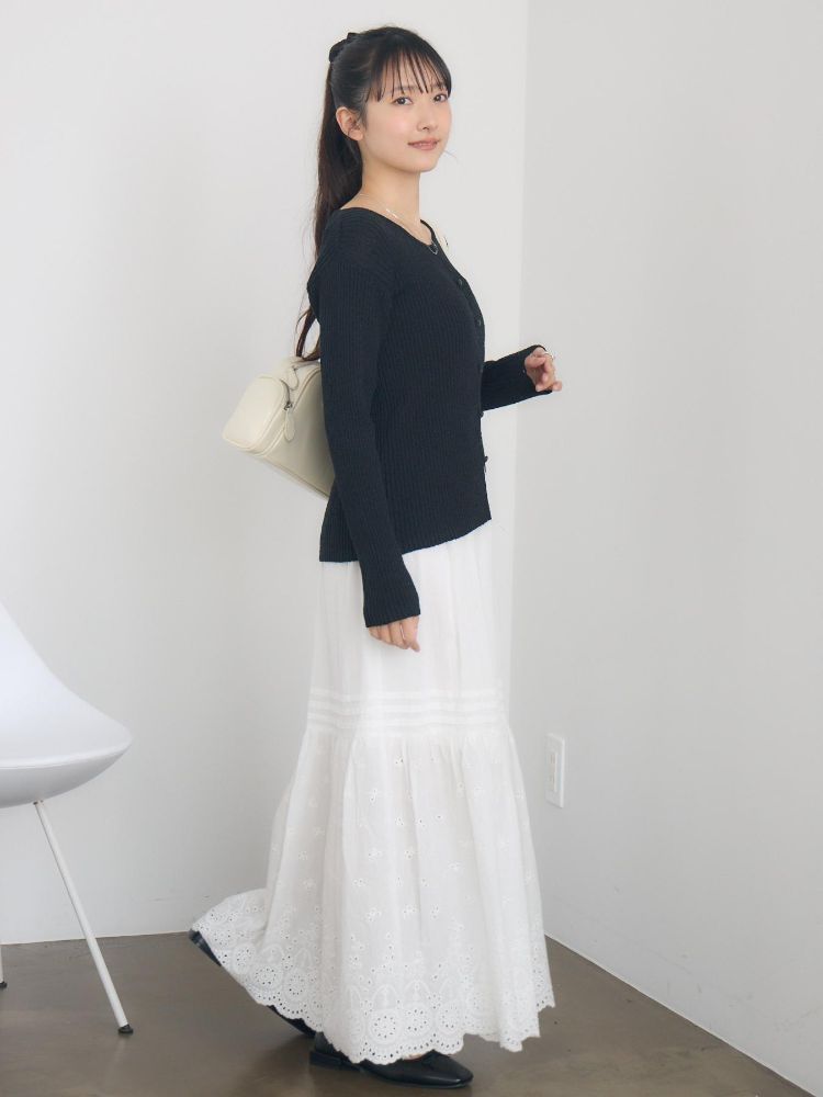 レトロガール RETRO GIRL チビ釦NTカーデ （BLK1） BLK1