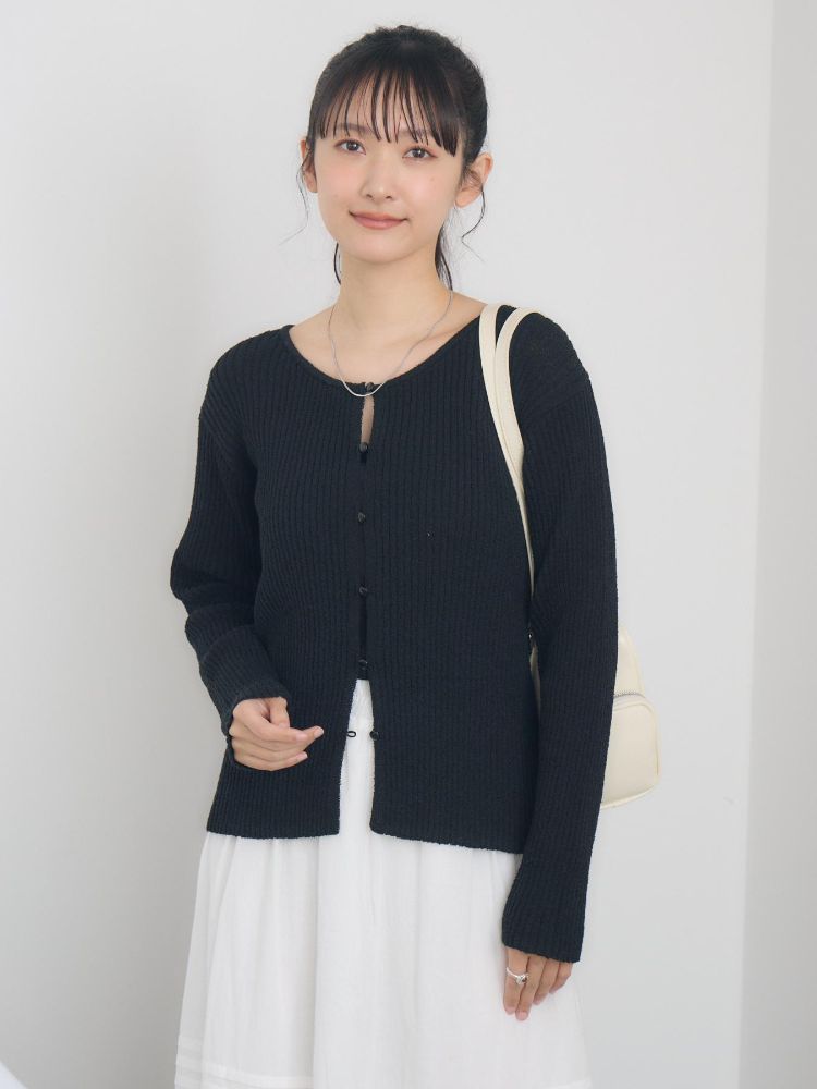 レトロガール RETRO GIRL チビ釦NTカーデ （BLK1） BLK1