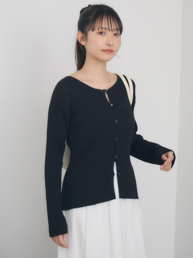 レトロガール RETRO GIRL チビ釦NTカーデ （BLK1） BLK1