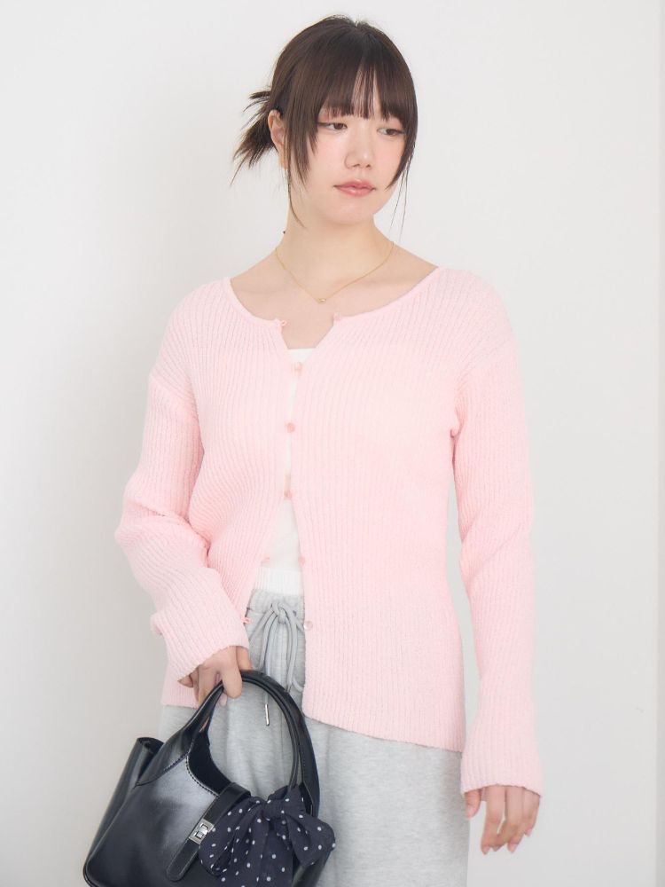 レトロガール RETRO GIRL チビ釦NTカーデ （BLK1） BLK1
