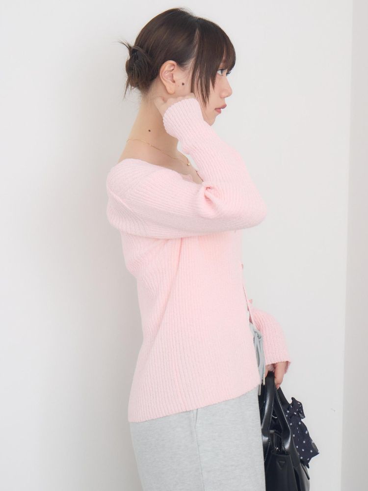 レトロガール RETRO GIRL チビ釦NTカーデ （BLK1） BLK1