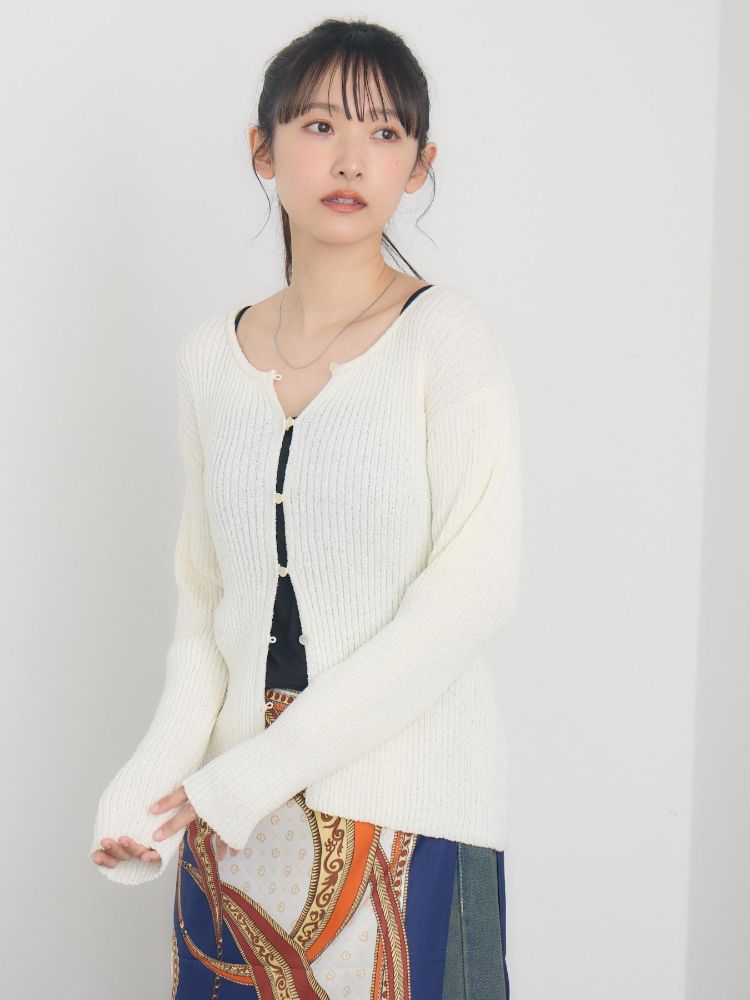 レトロガール RETRO GIRL チビ釦NTカーデ （WHT3） WHT3