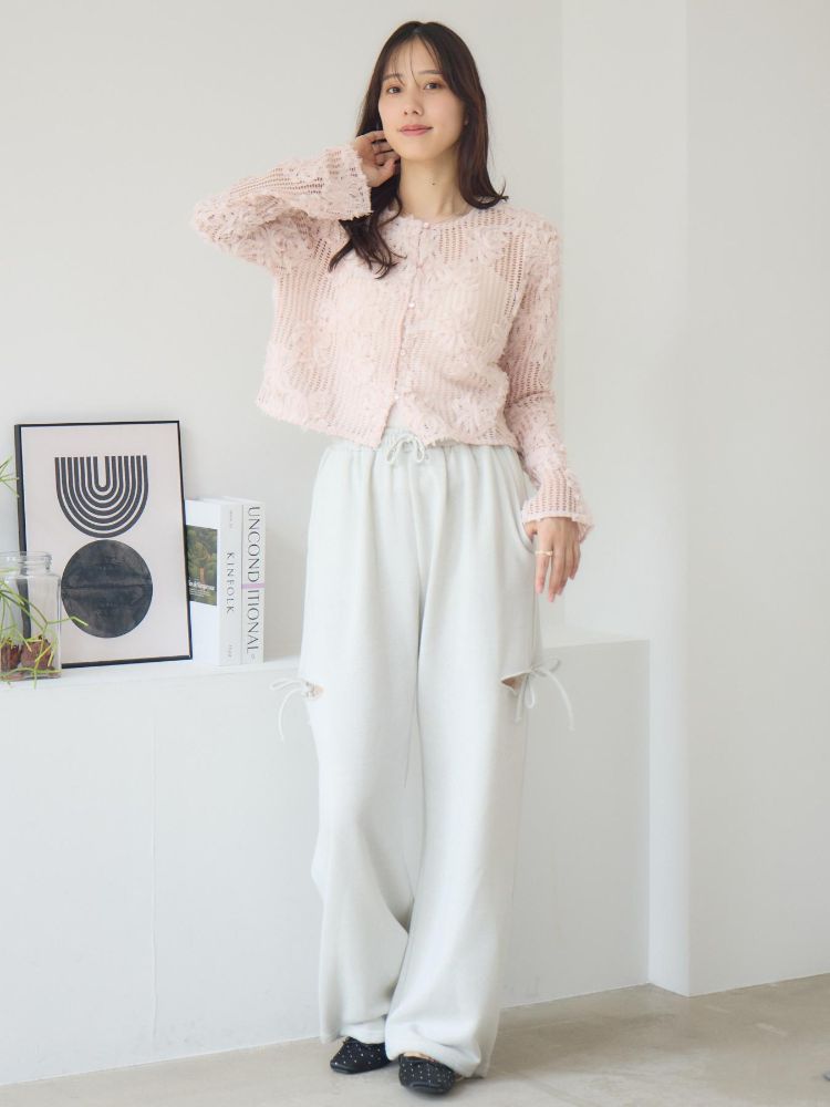 レトロガール RETRO GIRL フラワーメッシュカーデ （BLK1） BLK1