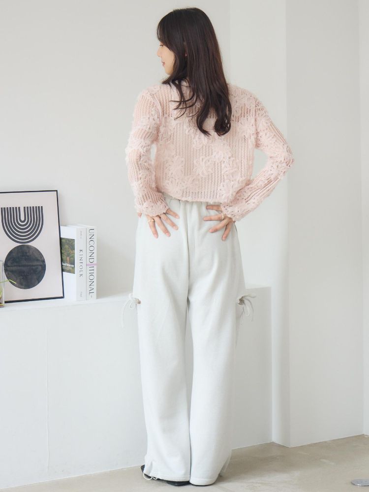 レトロガール RETRO GIRL フラワーメッシュカーデ （BLK1） BLK1