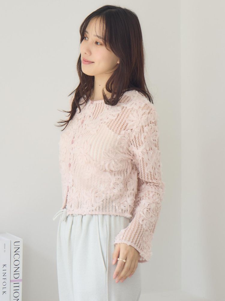 レトロガール RETRO GIRL フラワーメッシュカーデ （BLK1） BLK1