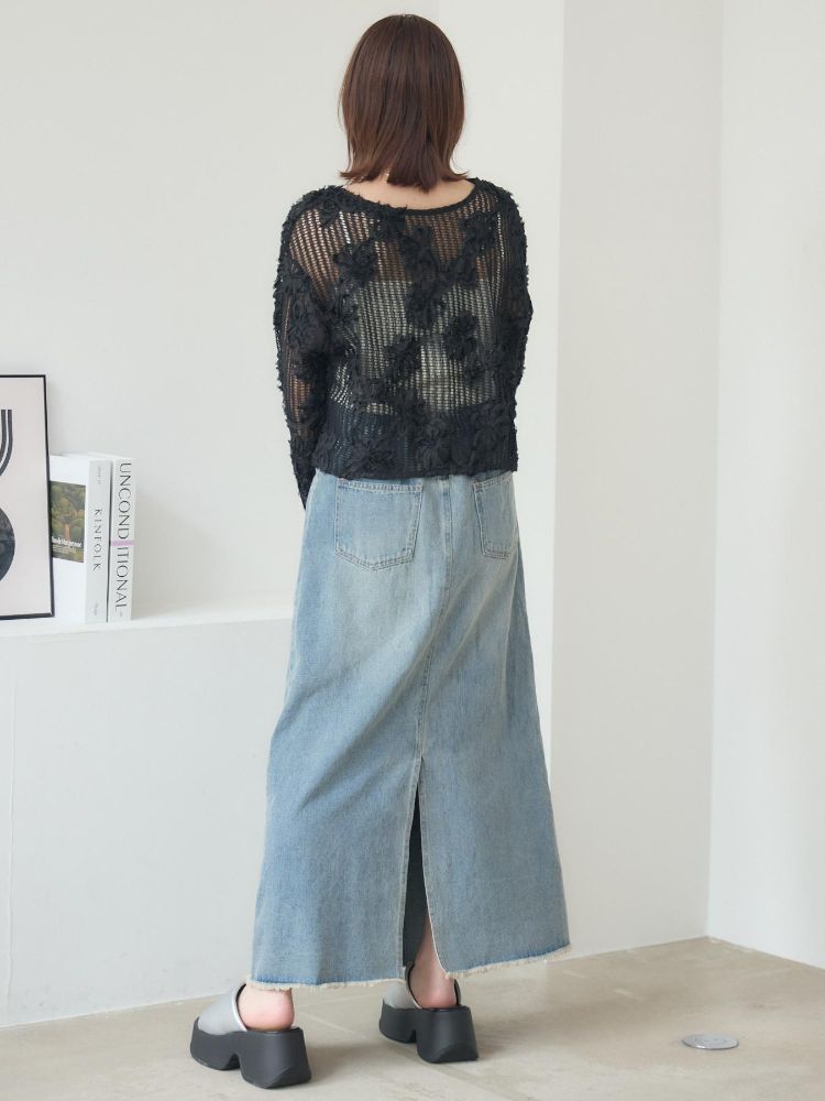 レトロガール RETRO GIRL フラワーメッシュカーデ （BLK1） BLK1