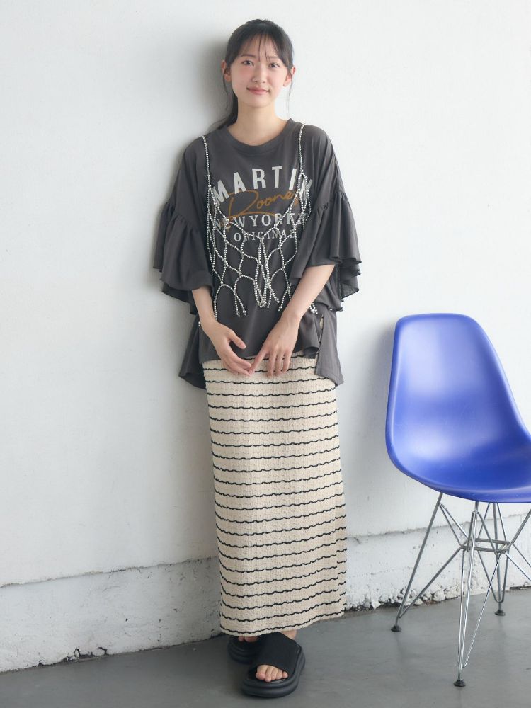 レトロガール RETRO GIRL アソートボーダーナローSK （BLK1） BLK1