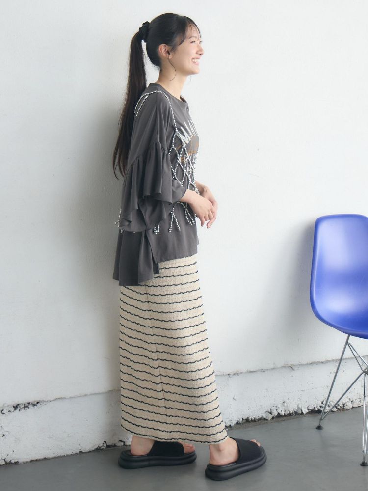 レトロガール RETRO GIRL アソートボーダーナローSK （BLK1） BLK1