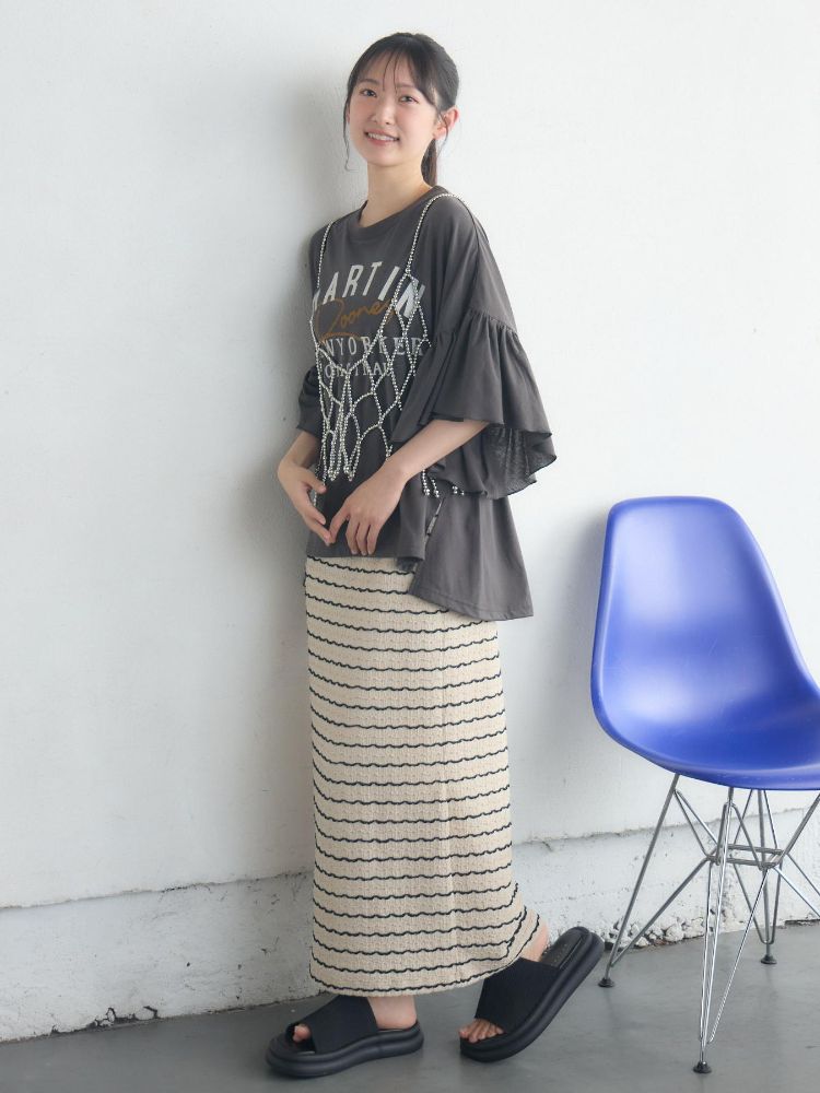 レトロガール RETRO GIRL アソートボーダーナローSK （BLK1） BLK1
