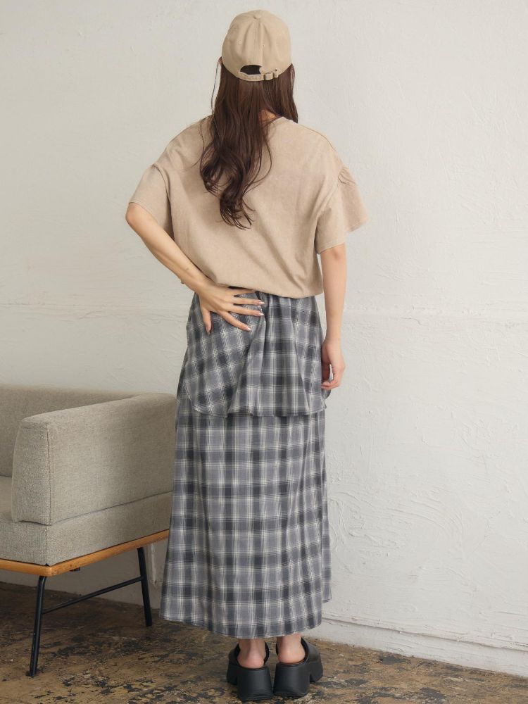 レトロガール RETRO GIRL 花プリント袖フリルTEE （GRY2） GRY2
