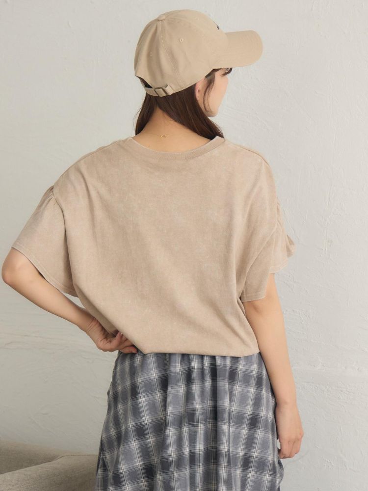 レトロガール RETRO GIRL 花プリント袖フリルTEE （GRY2） GRY2