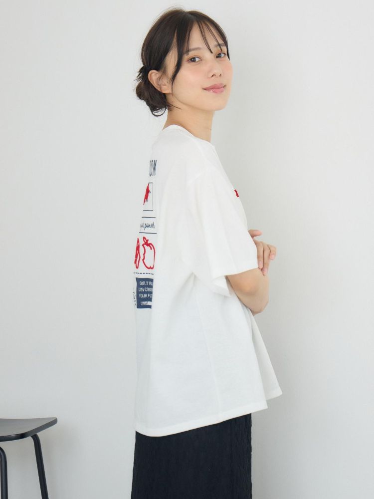 レトロガール RETRO GIRL ブラシ刺繍BIGTEE （WHT2） WHT2