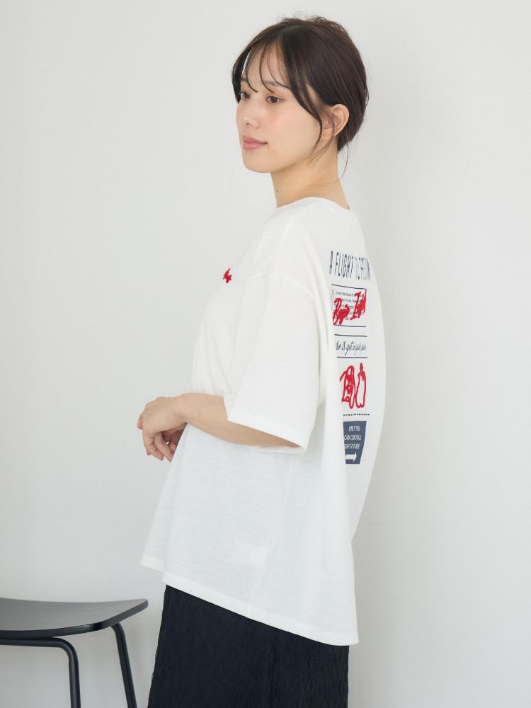 レトロガール RETRO GIRL ブラシ刺繍BIGTEE （WHT2） WHT2