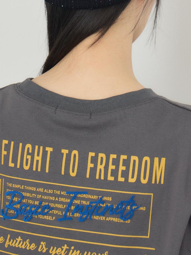 レトロガール RETRO GIRL ブラシ刺繍BIGTEE （WHT2） WHT2