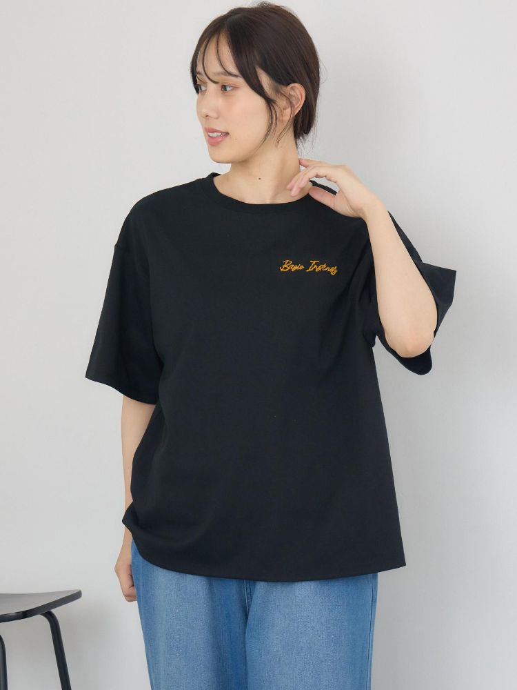 レトロガール RETRO GIRL ブラシ刺繍BIGTEE （GRY2） GRY2