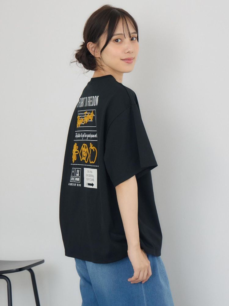 レトロガール RETRO GIRL ブラシ刺繍BIGTEE （GRY2） GRY2