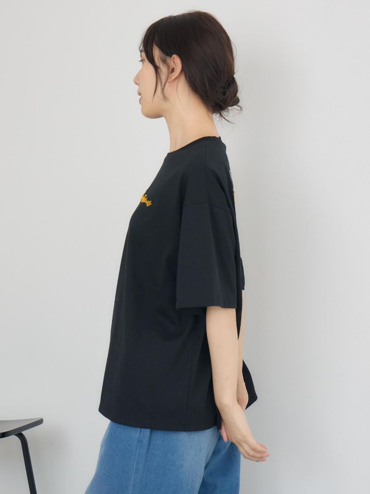レトロガール RETRO GIRL ブラシ刺繍BIGTEE （GRY2） GRY2